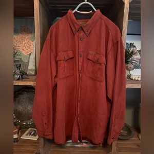 North River Outfitters Mens Long Sleeve Shirt Button Up Polyester Suede Feel XXL